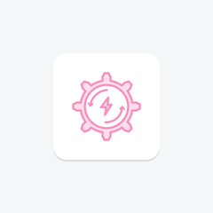 Energy Efficiency duotone line icon , vector, pixel perfect, illustrator file