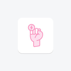 Energy Revolution duotone line icon , vector, pixel perfect, illustrator file