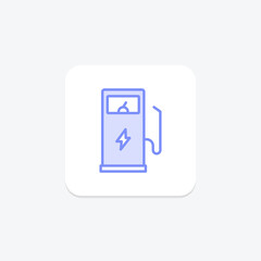 Energy Fuel Pump duotone line icon , vector, pixel perfect, illustrator file