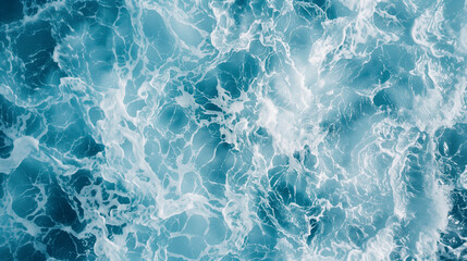 Obraz premium Top down view of ocean wave