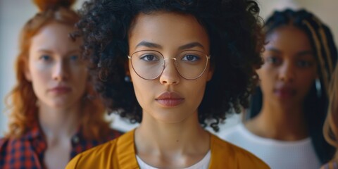 A group of women standing side by side, possibly friends or colleagues