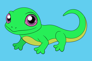 Adorable Lizard Vector Graphic For Web And Print. Premium Lizard Illustration For All Creative Projects.
