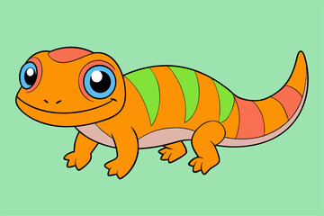Fototapeta premium Adorable Lizard Vector Graphic For Web And Print. Premium Lizard Illustration For All Creative Projects.