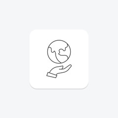 Sustainable Energy thinline icon , vector, pixel perfect, illustrator file