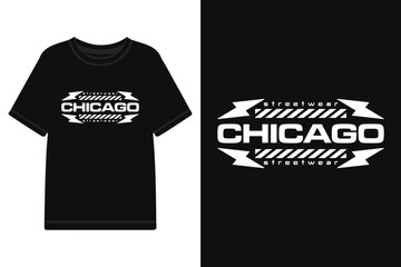 chicago streetwear design, urban streetwear design for t shirt and more