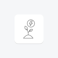 Green Energy thinline icon , vector, pixel perfect, illustrator file