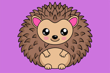 Adorable Hedgehog Vector Graphic For Web And Print. Premium Hedgehog Illustration Featuring Cute Design Perfect For Websites, Print Materials, Digital Content, And Creative Projects