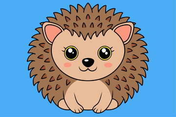 Adorable Hedgehog Vector Graphic For Web And Print. Premium Hedgehog Illustration Featuring Cute Design Perfect For Websites, Print Materials, Digital Content, And Creative Projects
