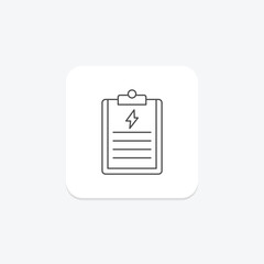 Energy Policy thinline icon , vector, pixel perfect, illustrator file