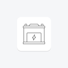 Energy Battery thinline icon , vector, pixel perfect, illustrator file