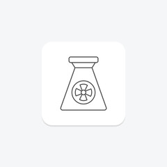 Energy Radiation thinline icon , vector, pixel perfect, illustrator file