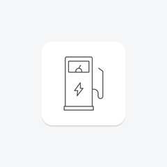 Energy Fuel Pump thinline icon , vector, pixel perfect, illustrator file