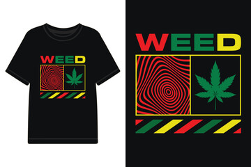Fototapeta premium weed themed streetwear design and vector illustration, weed t-shirt design, marijuana t shirt design, cannabis t shirt design