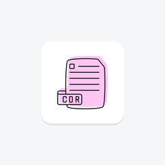 CDR File color shadow thinline icon , vector, pixel perfect, illustrator file