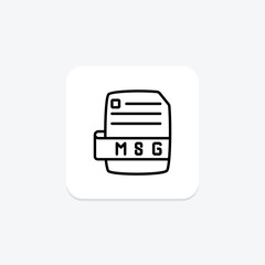 Fototapeta premium Message File line icon , vector, pixel perfect, illustrator file