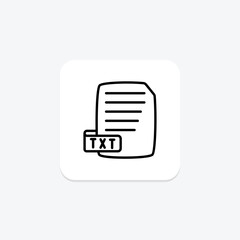 TEX File line icon , vector, pixel perfect, illustrator file
