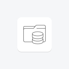 File Storage thinline icon , vector, pixel perfect, illustrator file