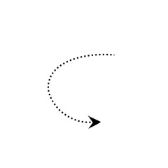 hand drawn dotted line arrow
