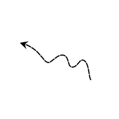 hand drawn dotted line arrow