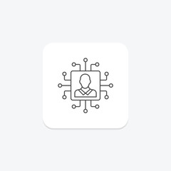User connections thinline icon , vector, pixel perfect, illustrator file