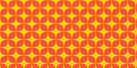 Geometric Pattern with Interlocking Shapes in Warm Colors