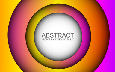 Gradient background. Abstract circle papercut smooth color composition. vector illustration EPS 10.