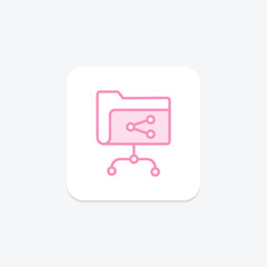  Shared Folder duotone line icon , vector, pixel perfect, illustrator file