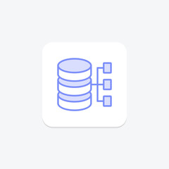 Network Database duotone line icon , vector, pixel perfect, illustrator file