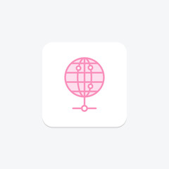 Global Network duotone line icon , vector, pixel perfect, illustrator file
