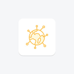 International network duotone line icon , vector, pixel perfect, illustrator file