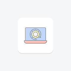 System Update lineal color icon , vector, pixel perfect, illustrator file