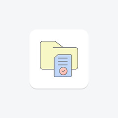 File Access lineal color icon , vector, pixel perfect, illustrator file