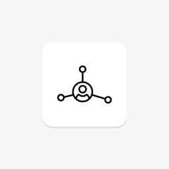 Users network line icon , vector, pixel perfect, illustrator file