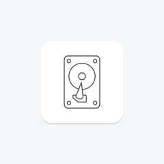 Hard-disk thinline icon , vector, pixel perfect, illustrator file