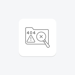 Data not found thinline icon , vector, pixel perfect, illustrator file