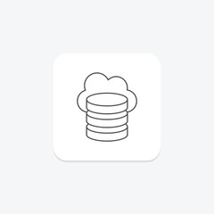 Cloud Storage thinline icon , vector, pixel perfect, illustrator file