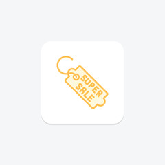 Buy Label duotone line icon , vector, pixel perfect, illustrator file