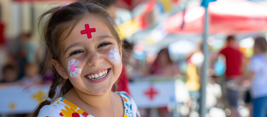 Swiss Independence Day Celebration with Children’s Face Paintings
