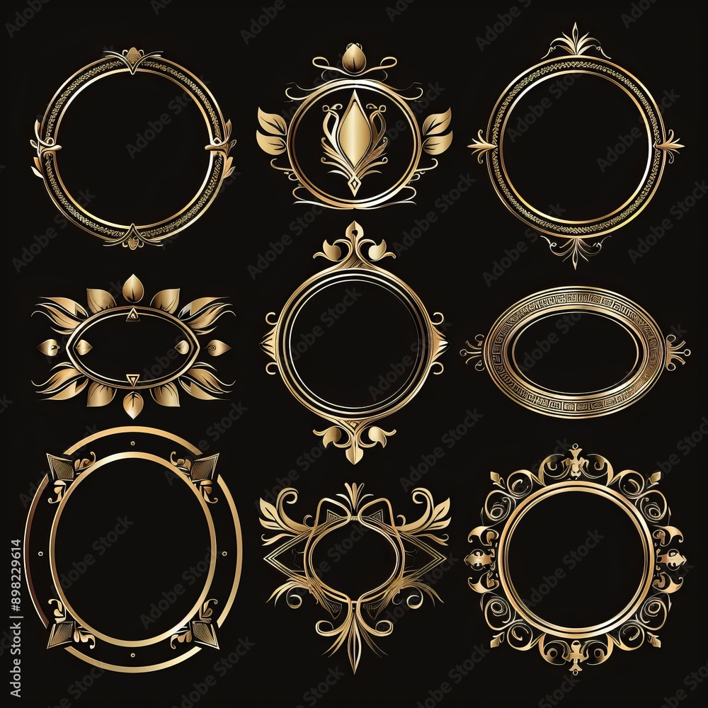 Aufkleber ui game frames, rank frames, evolution of wooden ui game borders, medieval ancient facecam menu. mod