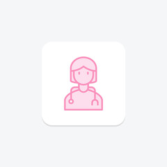 Medical Professionals duotone line icon , vector, pixel perfect, illustrator file