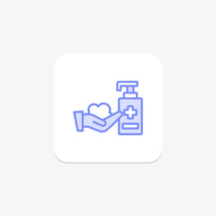 Medical Hygiene duotone line icon , vector, pixel perfect, illustrator file
