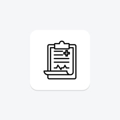 Medical Diagnosis line icon , vector, pixel perfect, illustrator file