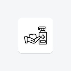 Fototapeta premium Medical Hygiene line icon , vector, pixel perfect, illustrator file