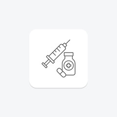 Medical Treatment thinline icon , vector, pixel perfect, illustrator file