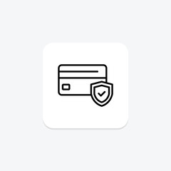 Payment Security line icon , vector, pixel perfect, illustrator file