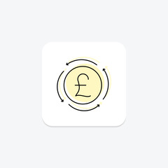 Payment Automation color shadow thinline icon , vector, pixel perfect, illustrator file