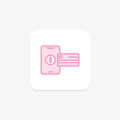 Payment Method duotone line icon , vector, pixel perfect, illustrator file