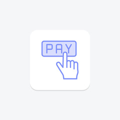 Payment Button duotone line icon , vector, pixel perfect, illustrator file