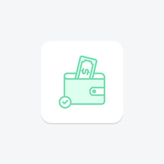 Payment History duotone line icon , vector, pixel perfect, illustrator file