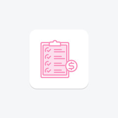 Payment Regulation duotone line icon , vector, pixel perfect, illustrator file